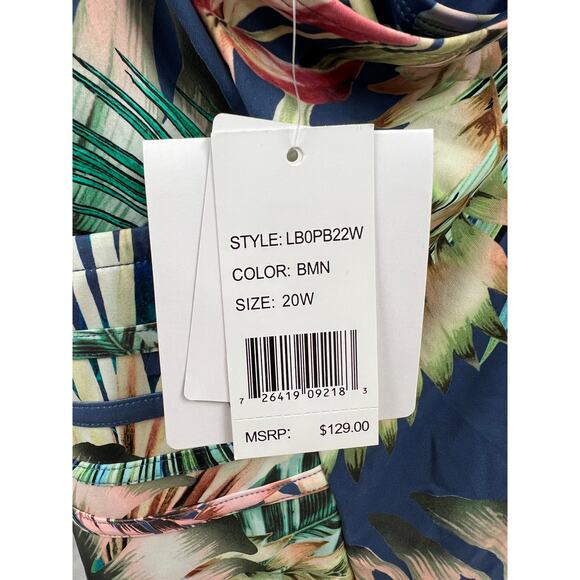 NWT La Blanca Tropical Rain One Piece size 20W - Picture 4 of 7
